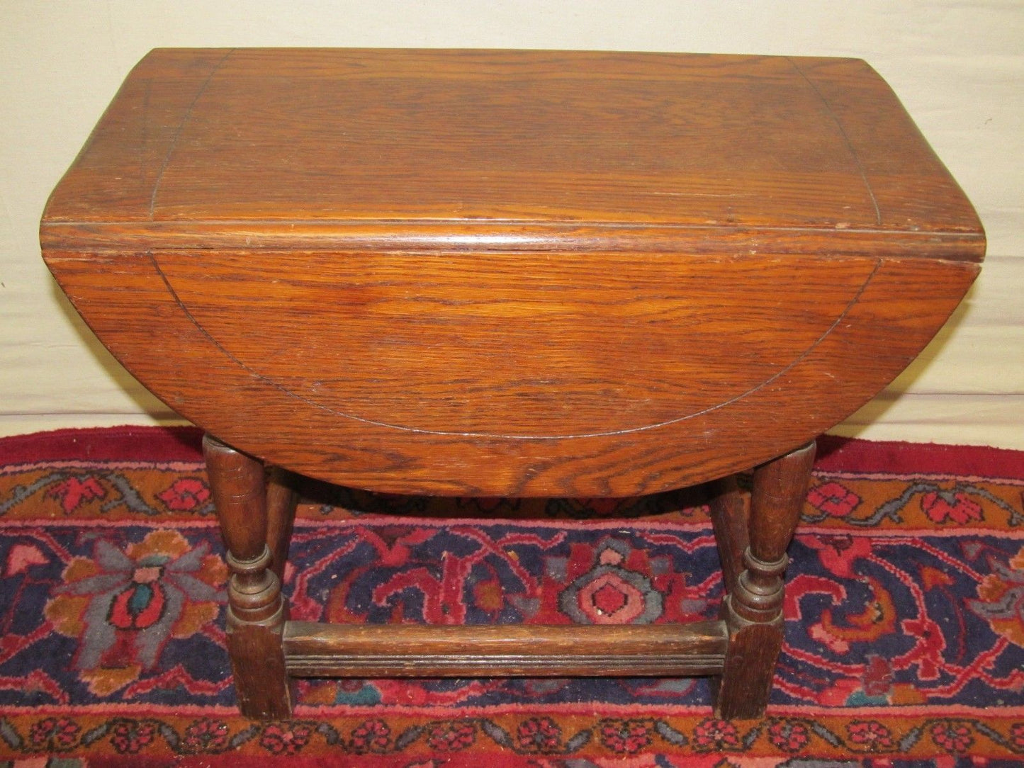 ANTIQUE KITTINGER WILLIAM & MARY STYLE OAK BUTTERFLY TABLE