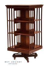 Load image into Gallery viewer, 19TH C ANTIQUE VICTORIAN DANNER REVOLVING 3 TIER BOOKCASE