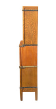 Load image into Gallery viewer, 20th C Antique Tiger Oak Globe Wernicke Stacking Barrister Bookcase