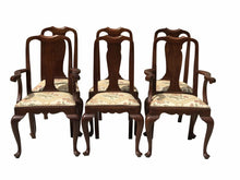 Load image into Gallery viewer, 20TH C HENKEL HARRIS SET OF 6 QUEEN ANNE ANTIQUE STYLE WALNUT DINING CHAIRS