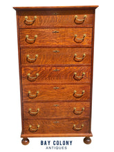 Load image into Gallery viewer, Antique Victorian Tiger Oak Lingerie Chest / Dresser