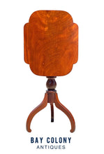 Load image into Gallery viewer, 19th C Antique Boston Mahogany Tilt Top Candlestand W/ Scalloped Top