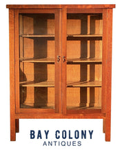 Load image into Gallery viewer, 20TH C ANTIQUE ARTS &amp; CRAFTS / MISSION OAK BOOKCASE / CHINA CABINET