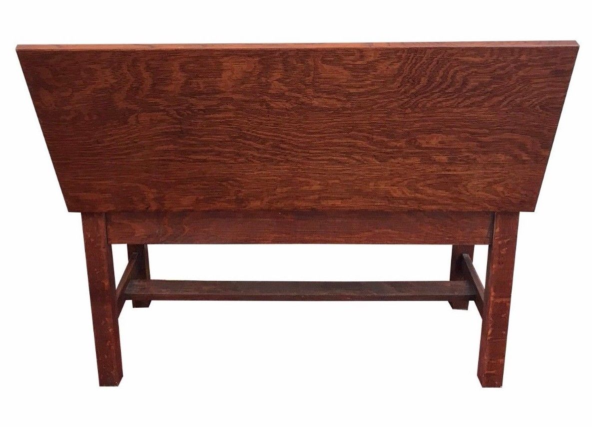 ANTIQUE MISSION OAK COFFEE TABLE IN HEAVY FLAKE SOLID TIGER OAK