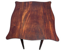 Load image into Gallery viewer, 18th C Antique Federal Period Mahogany Drop Leaf Table W/ Scalloped Top