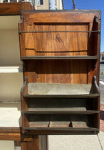 Load image into Gallery viewer, 20TH C ANTIQUE 1920&#39;S OAK HOOSIER CABINET W/ PORCELAIN ENAMEL TOP &amp; FLOUR SIFTER