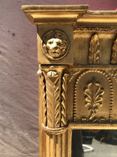 Load image into Gallery viewer, ANTIQUE 19TH C FEDERAL / CLASSICAL PERIOD CARVED &amp; GILT ENTRY / PIER MIRROR