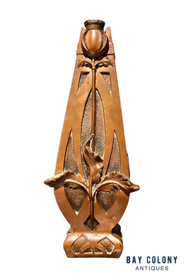 Important Arts & Crafts / Art Nouveau Copper Antique Vase With Scottish Thistle