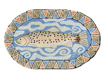 Load image into Gallery viewer, 20TH C HAND HOOKED RUG WITH SPOTTED TROUT FISH DESIGN - CLAIRE MURRAY NANTUCKET