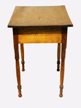 Load image into Gallery viewer, 19TH C ANTIQUE SHERATON PERIOD COUNTRY PINE WORK TABLE / NIGHT STAND
