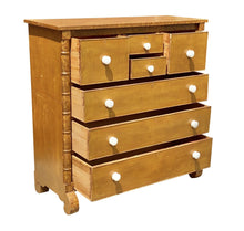 Load image into Gallery viewer, 19th Century Grain Painted Antique Chest of Drawers in Desirable Mustard Surface