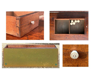 19th C Antique Victorian Mahogany Ballot Box ~ Freemason / Oddfellows