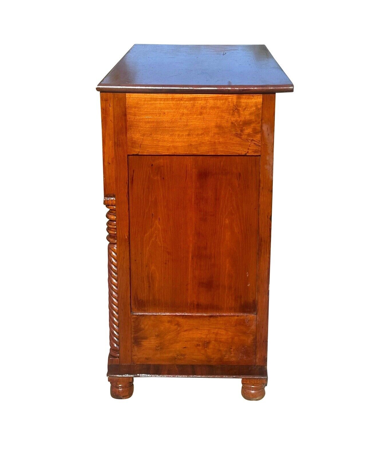 Antique Federal Bird's Eye Maple & Cherry Jelly Cabinet With Rare Butler's Desk