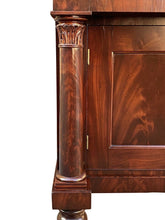 Load image into Gallery viewer, 19th C Antique Classical Mahogany Philadelphia Quervelle Butlers Desk / Bookcase