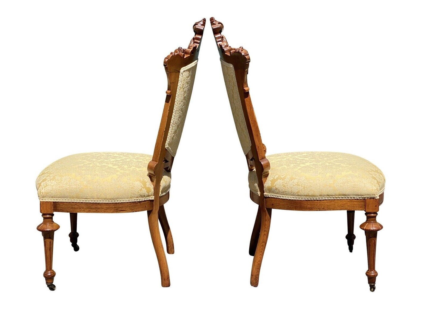 19th C Set of 4 Antique New York Victorian Renaissance Revival Parlor Chairs