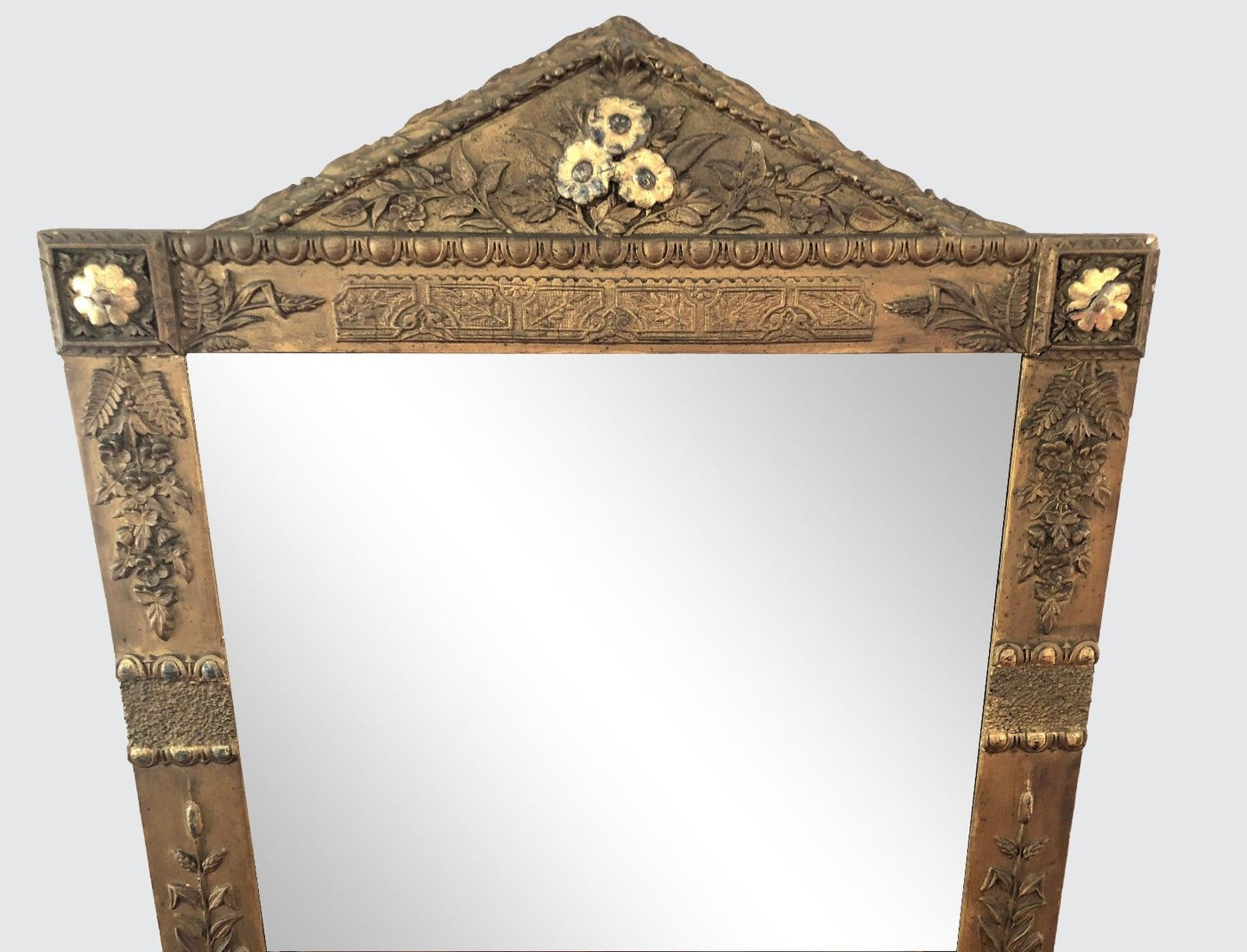 18TH CENTURY HUDSON RIVER VALLEY DUTCH BAROQUE FRAME WITH MIRROR