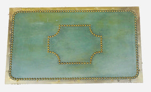 19TH C ANTIQUE BRASS DECORATED BLANKET BOX / TRUNK ON FRAME