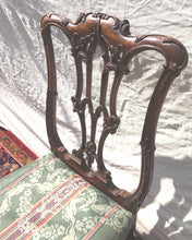 Load image into Gallery viewer, SET OF 8 ANTIQUE CHINESE CHIPPENDALE HIGHLY CARVED MAHOGANY DINING ROOM CHAIRS