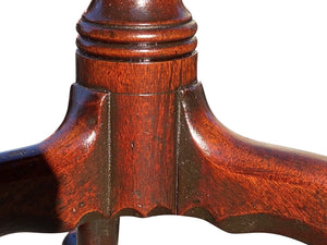 Antique South Carolina Queen Anne Walnut Tilt Top Table on Snake Legs