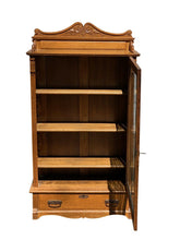 Load image into Gallery viewer, 19TH C ANTIQUE TIGER OAK SINGLE DOOR VICTORIAN BOOKCASE ~ EXCEPTIONALLY CLEAN