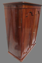 Load image into Gallery viewer, 19TH CENTURY VICTORIAN ROSEWOOD OVER SOLID YEW WOOD GENTLEMAN&#39;S WARDROBE