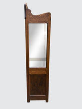 Load image into Gallery viewer, 19TH C VICTORIAN TIGER OAK MEDICAL / PHYSICIANS CABINET W/ MIRRORED BOTTOM