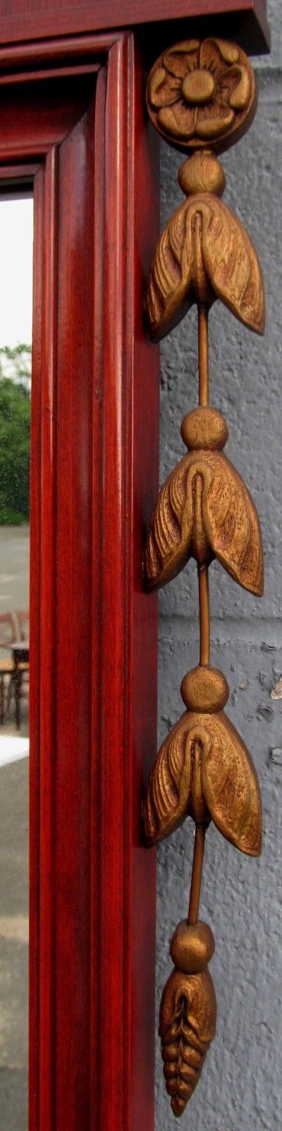 1930's CHIPPENDALE STYLE PRINCE OF WALES MOTIF ADAMS FASHIONED MAHOGANY MIRROR-