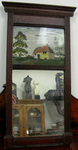 Load image into Gallery viewer, 18th CENTURY FEDERAL EGLOMISE MIRROR IN MAHOGANY FRAME