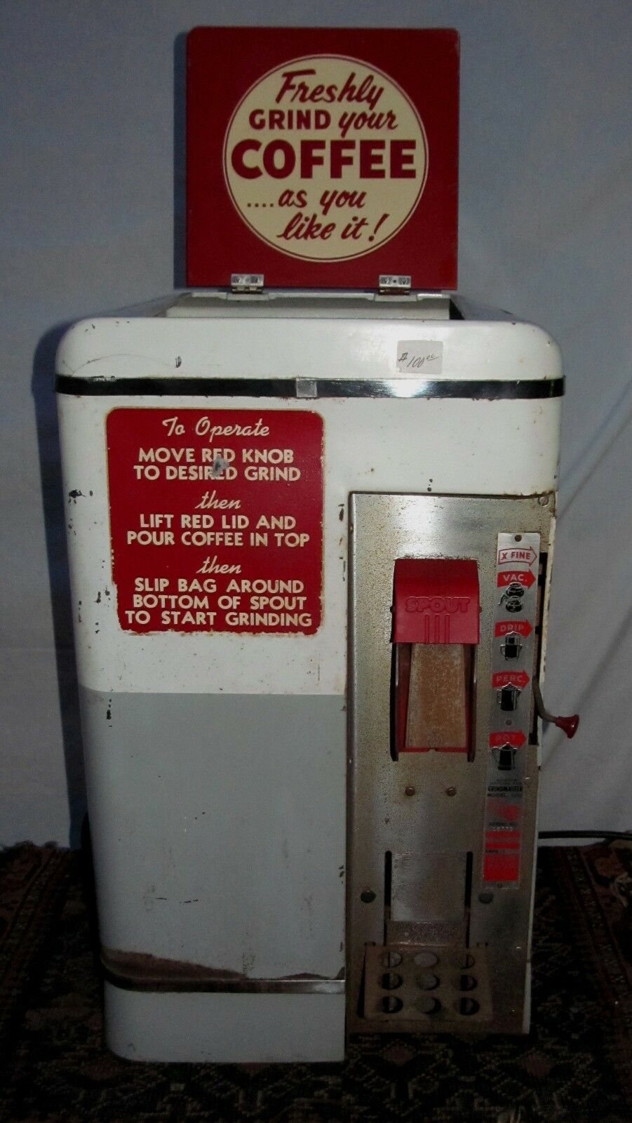 ART DECO GRINDMASTER INDUSTRIAL ANTIQUE COFFEE GRINDER