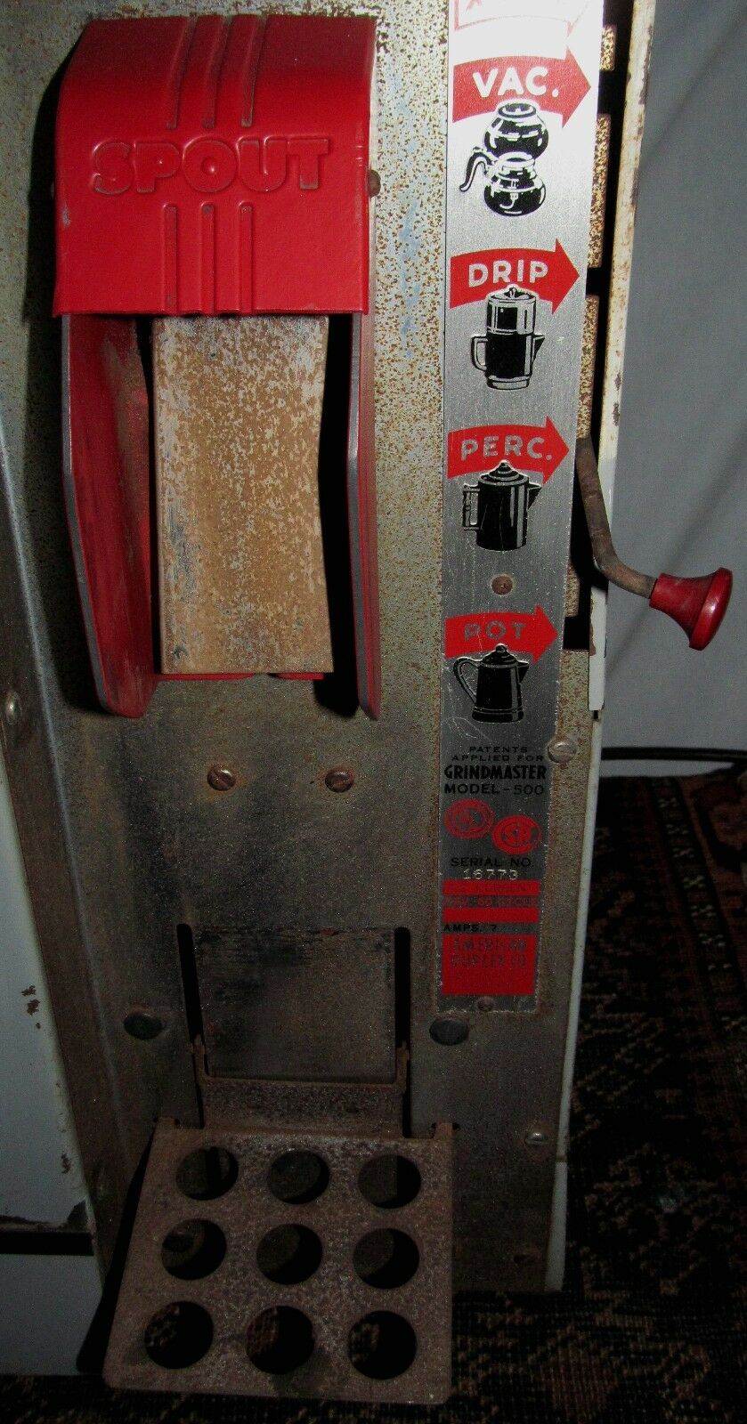 ART DECO GRINDMASTER INDUSTRIAL ANTIQUE COFFEE GRINDER
