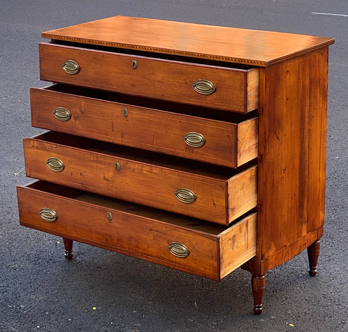 18th Century Antique Pennsylvania Sheraton Dresser / Chest