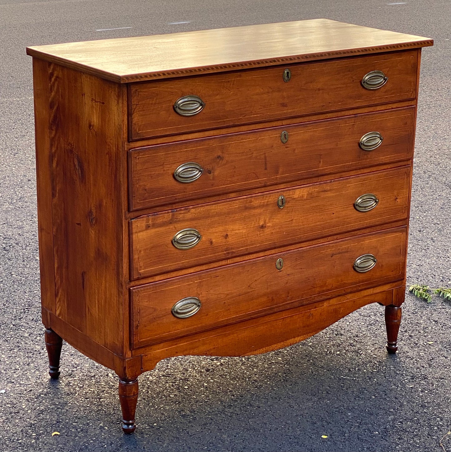 18th Century Antique Pennsylvania Sheraton Dresser / Chest